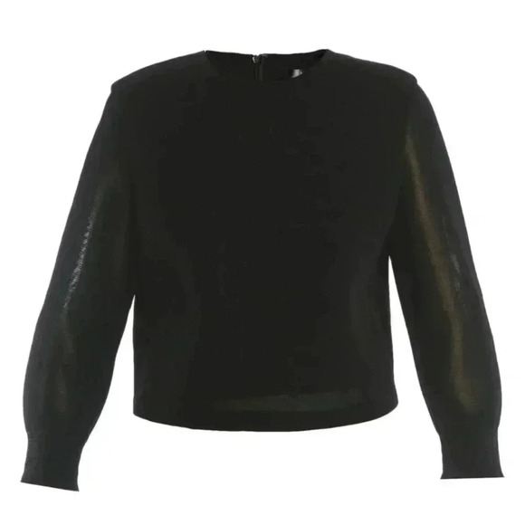 Theyskens' Theory Tops - Theyskens' Theory  Black Belcor Fliners Blouse